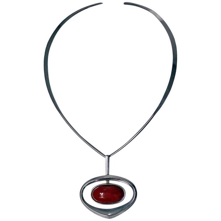 Marianne Berg for DavidAndersen Modernist Necklace, Norway, circa 1964