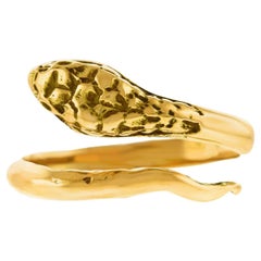 Retro 1960s Italian Gold Snake Ring