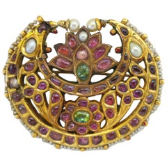 Antique Indian Tikka Pendant Brooch