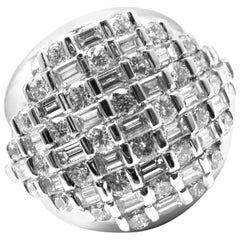 Damiani 2.40 Carat Diamond Bombe Dome Cocktail White Gold Ring