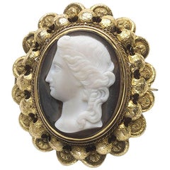 Antique Hardstone Cameo Brooch 4