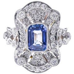 18 Carat Gold Sapphire Diamond Ring
