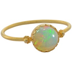 Grecian 18 Karat Gold Opal Ring 5