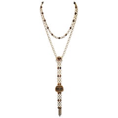 Piaget Tiger's Eye Watch Necklace 9
