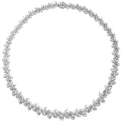 Diamond Platinum Wreath Necklace 12