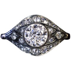 Antique Edwardian Old European Diamond Engagement Ring 12
