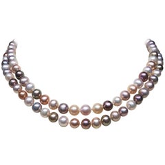 Marina J Two Multi-Color Pearl Necklaces 