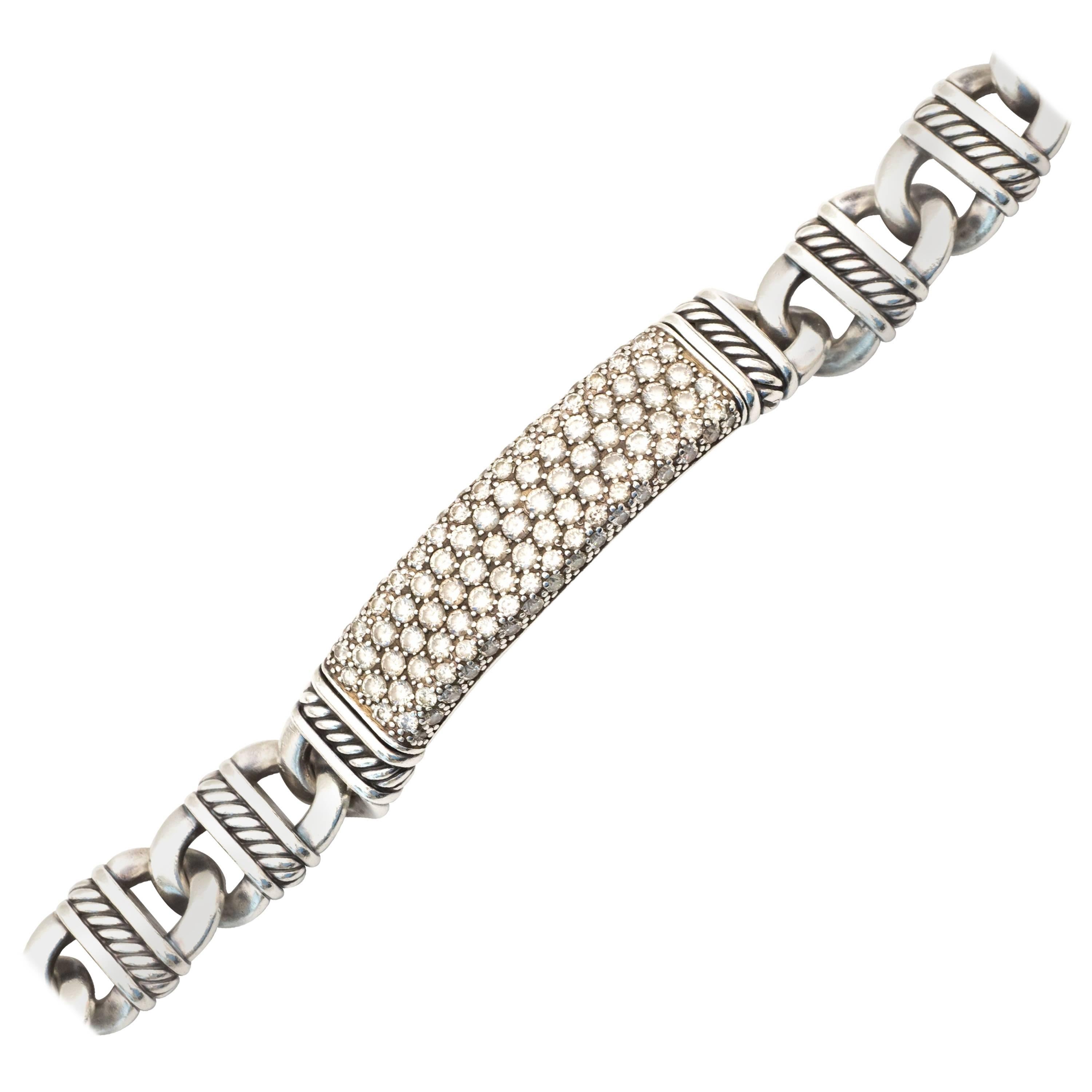 1990s David Yurman Diamond Bracelet