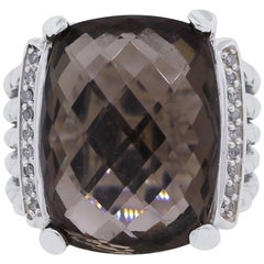 David Yurman Smoky Quartz Diamond Wheaton Ring