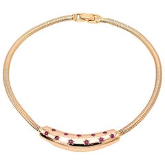 Large Rose Gold and Ruby Star Necklace 2