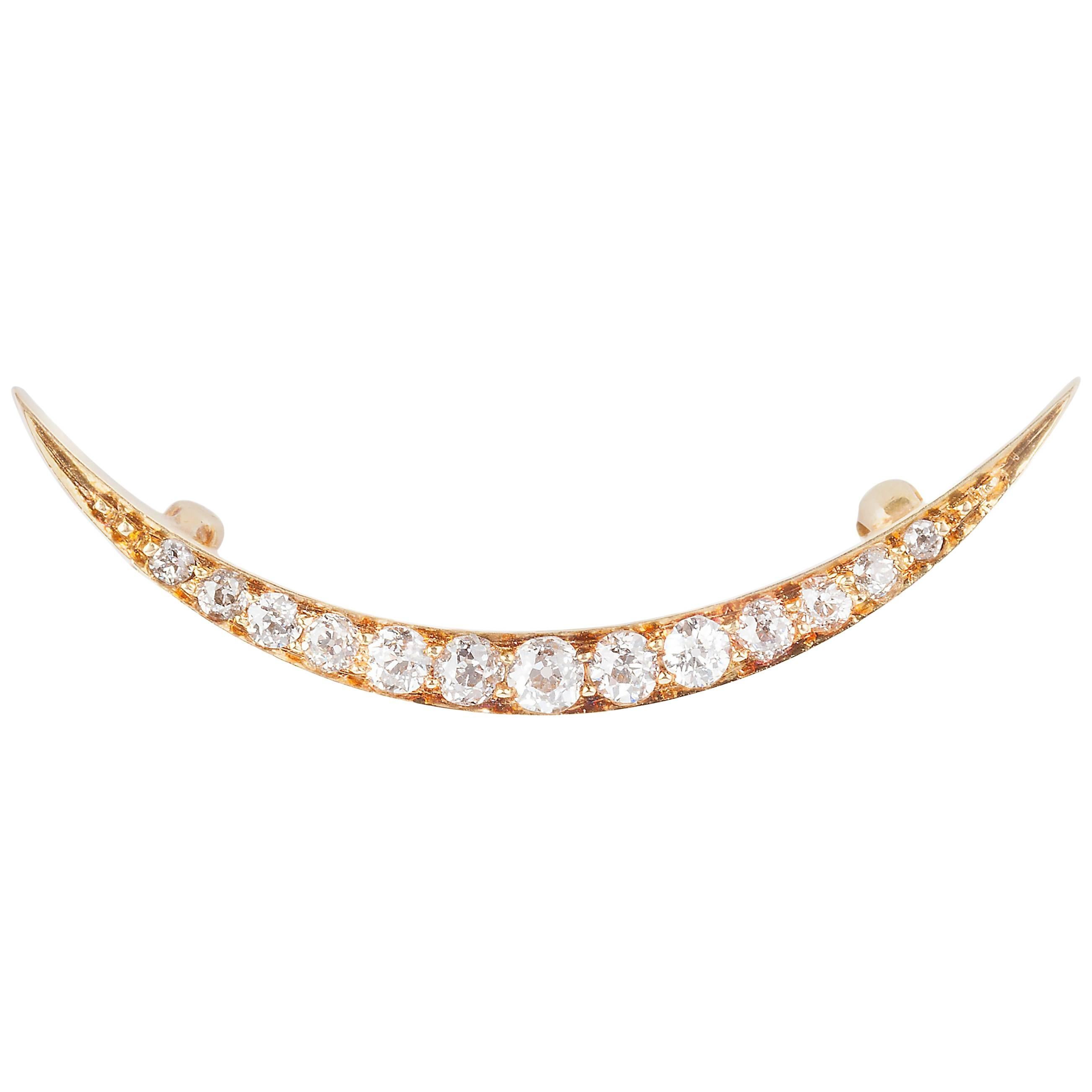 Tiffany & Co. Diamond Crescent Brooch