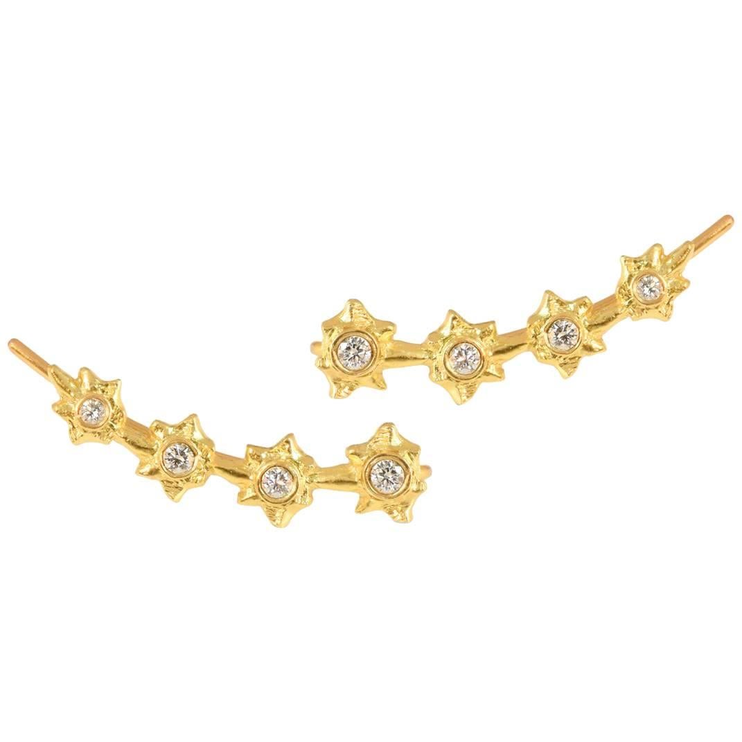 LALAoUNIS Aurelia Earrings in 18 Karat Gold with Diamonds