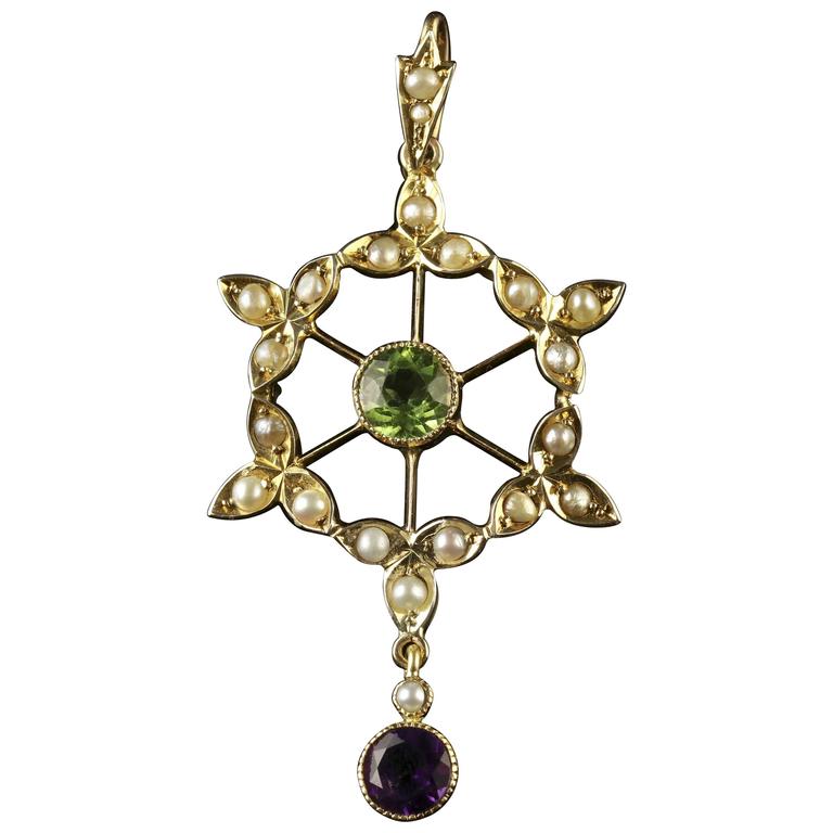 Antique Victorian Suffragette Gold Pendant For Sale at 1stdibs