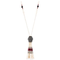 Cultured Pearl Tassel Necklace
