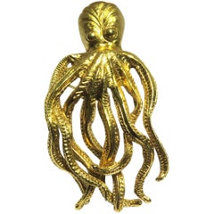 Vintage Majestic Ilias Lalaounis Gold Octopus Pin