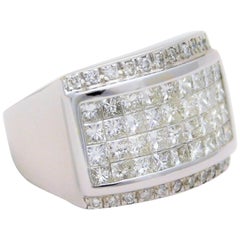 Square Diamond White Gold Ring