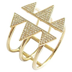 Contemporary Diamond Gold "Valley" Ring 12