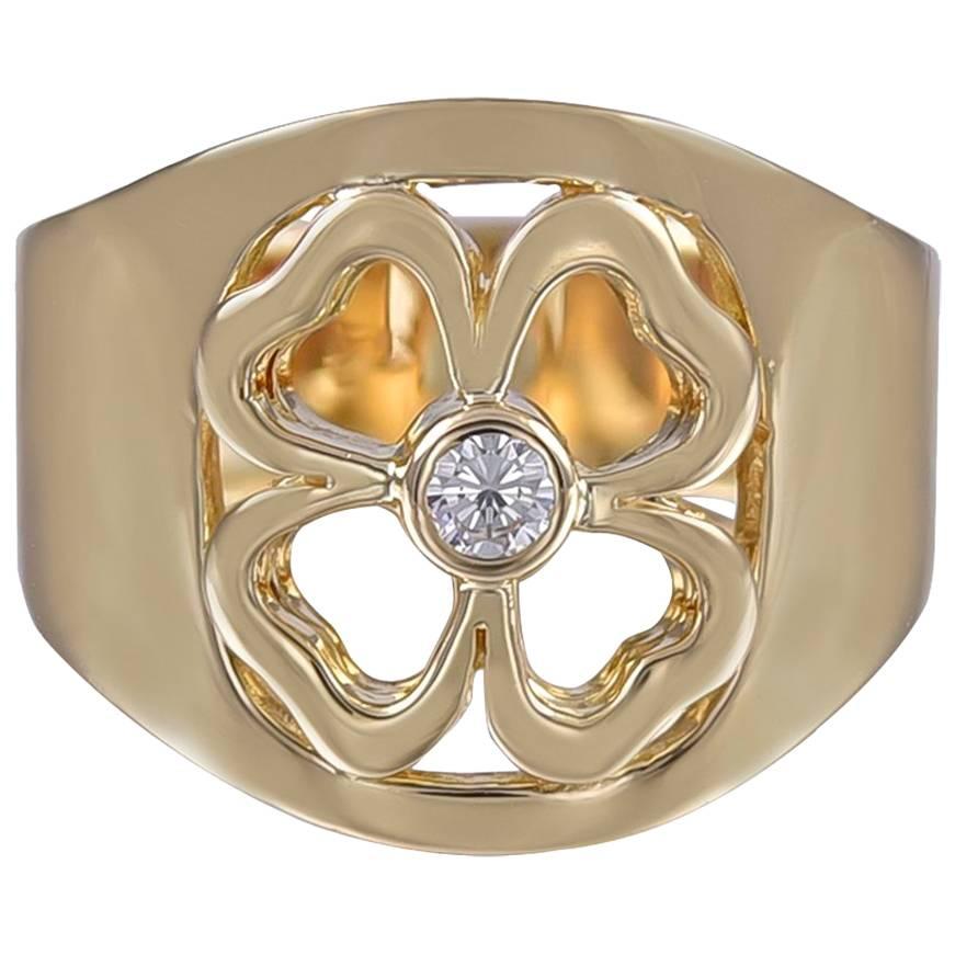 Hermes Gold and Diamond Ring