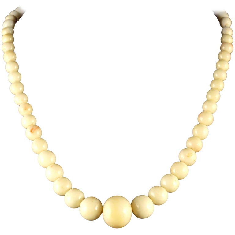 Antique Victorian White Coral Necklace, circa 1900 at 1stDibs victorian coral necklace