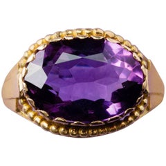 Amethyst and Gold Ring