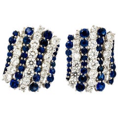 Blue Sapphire Diamond Earrings By Leo Pizzo 2