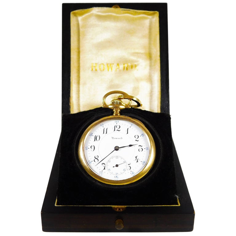 Howard Gold Plate Series 9 Rare Antique Pocket Watch, 1915 at 1stDibs
