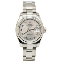 Rolex Ladies Datejust 179160 Silver Roman Dial Stainless Steel