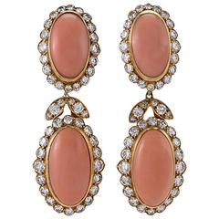 Van Cleef & Arpels Coral and Diamond Earrings 9