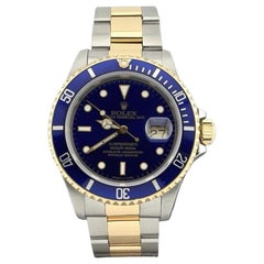 Rolex Submariner Blue 16613, 40 mm, blaues Zifferblatt, blaue Lünette, 18 Karat Gelbgold und Edelstahl