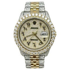 Rolex Datejust 116233 Iced Out Diamond Watch 18K Yellow Gold Stainless Steel