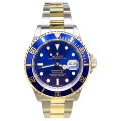 2008 Rehaut Rolex Submariner Blue 16613 18K Yellow Gold Steel Book Booklets