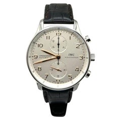 IWC Portuguese Portugieser Chronograph IW371445 41mm Stainless Steel Box Paper