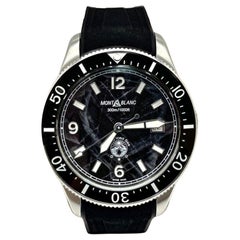 Montblanc Iced Sea Automático con fecha 1858 MB129371, 41 mm, esfera negra «Glacier», acero