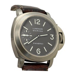 Panerai Luminor Marina PAM00118 PAM 118 44mm Tobacco Dial Titanium Leather