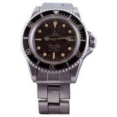 Vintage Tudor Submariner 7928 39mm Patina Gilt Chapter Ring Dial Stainless Steel