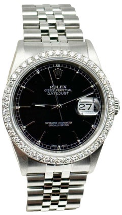 Rolex Datejust Thunderbird Turn-O-Graph 16264 Diamond Bezel Stainless Steel