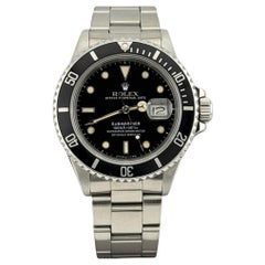 Rolex Submariner Date Triple Zero 168000 40mm Black Dial Stainless Steel