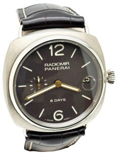 Panerai Radiomir 8 Days PAM00346 PAM 346 Titanium Black Leather Strap 45mm
