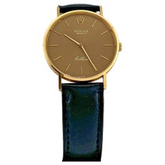 Vintage Rolex Cellini 3833 31mm Midsize Bronze Dial 18k Yellow Gold