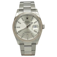 Rolex Datejust 126234 36mm Silver Dial 18K White Gold Stainless Steel