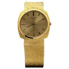Vintage Patek Philippe Calatrava 3525 32mm Champagne Dial 18k Yellow Gold