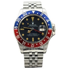 Rolex GMT Master Pepsi 16750 40mm PATINA MATTE Dial Red Blue Bezel Steel
