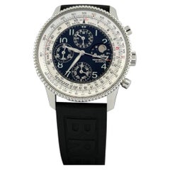 Breitling Montbrillant Olympus A19350, 42 mm, schwarzes Zifferblatt, Mondphasenanzeige, Edelstahl