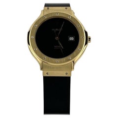 Hublot MDM Classic 1400.100.3 32mm Black Dial 18k Yellow Gold