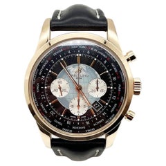 Breitling Transocean RB0510 46 mm Chronograph aus 18 Karat Roségold mit Lederarmband