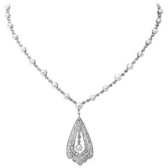 18th Century and Earlier Drop Necklaces