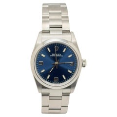 Rolex Oyster Perpetual Midsize 77080, 31 mm, cadran bleu, acier inoxydable