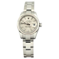 Rolex Ladies Datejust 179174 Silver Dial 18k Gold Stainless Steel
