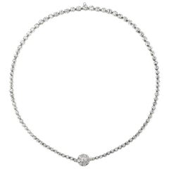 Antique Diamond Riviere Necklace 11