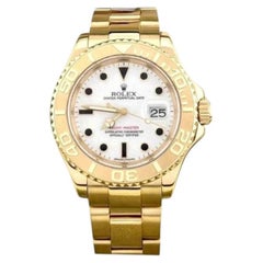 2005 Rolex Yacht Master 16628 40mm White Dial 18k Yellow Gold Box Paper